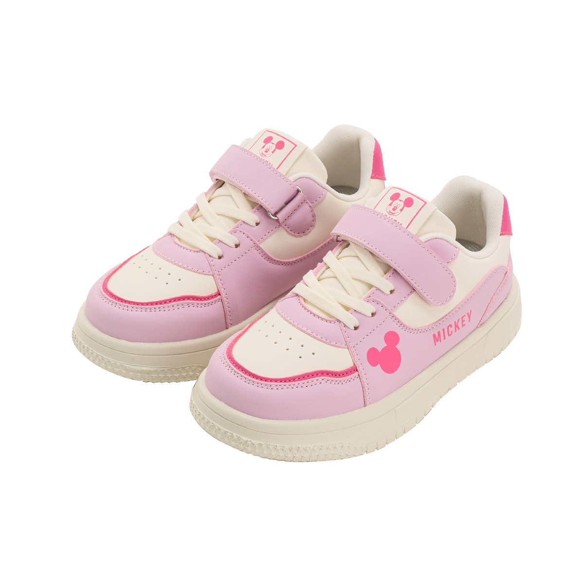 디즈니 미키 키즈 캐주얼화 남녀 모두 착용할 수 있는 작고 흰 구두 부드러운 밑창이 있는 운동화