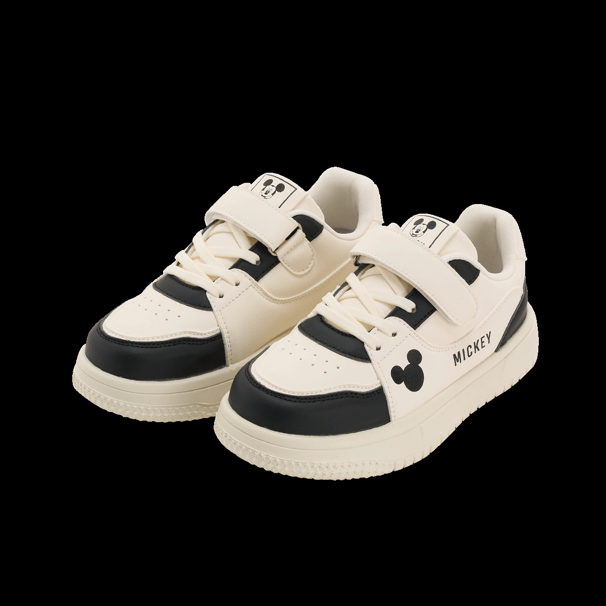 디즈니 미키 키즈 캐주얼화 남녀 모두 착용할 수 있는 작고 흰 구두 부드러운 밑창이 있는 운동화