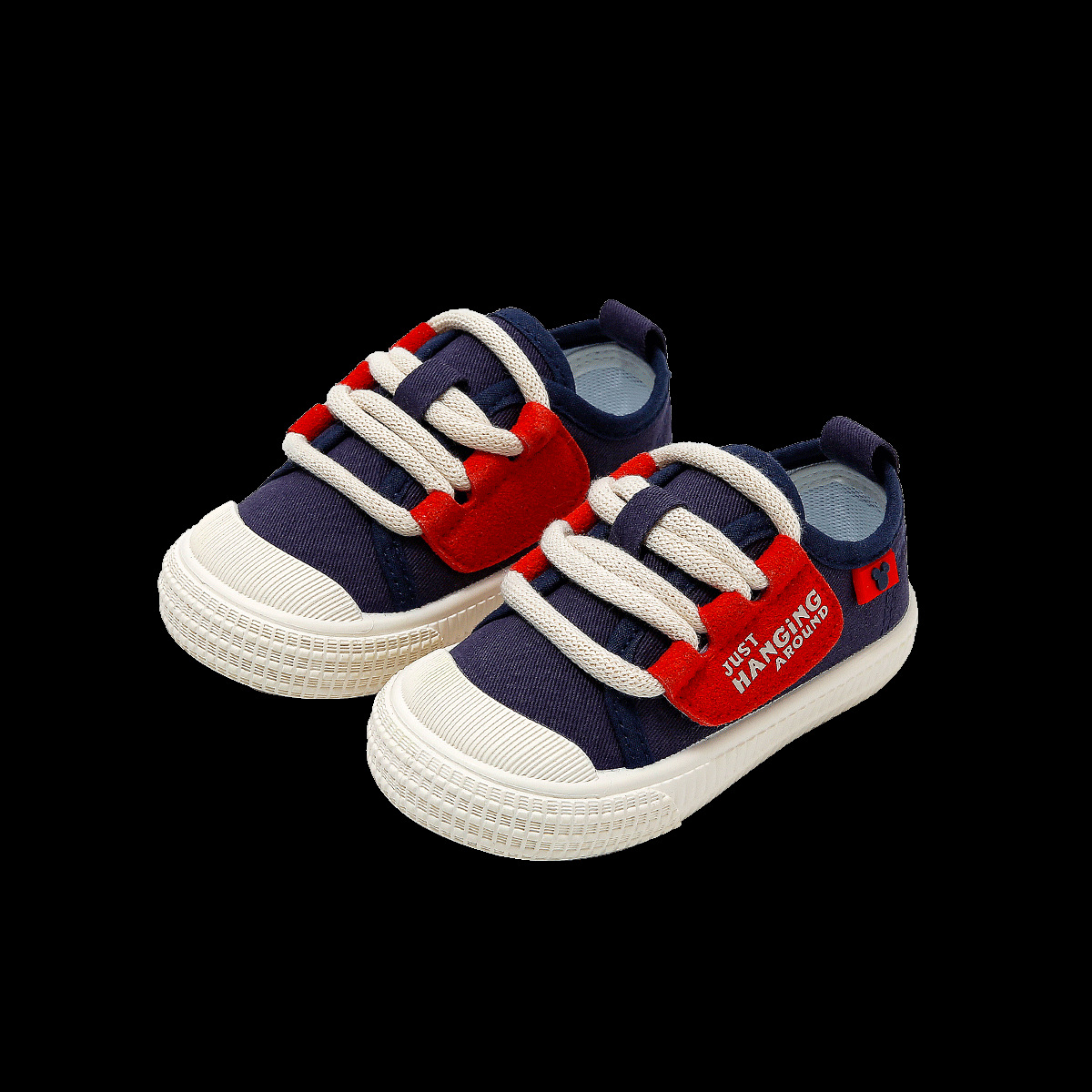 디즈니 미키 남녀 걸음마화 아동 바닥 미끄럼 방지 실내화 발길질 방지 캔버스 신발