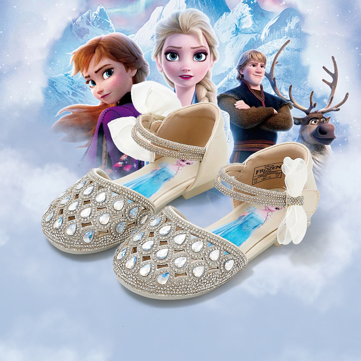 디즈니 디즈니 겨울왕국 엘사 공주 아동 크리스탈 구두 소녀 공주 아쿠아솔 신발