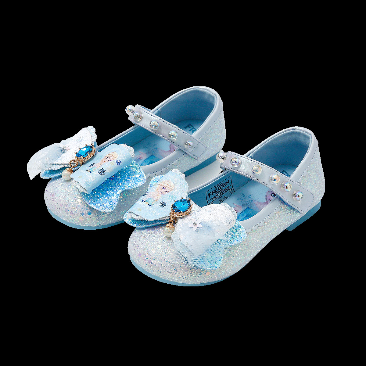 디즈니 디즈니 겨울왕국 엘사 프린세스 리본 크리스털 단화 여아용 스니커즈
