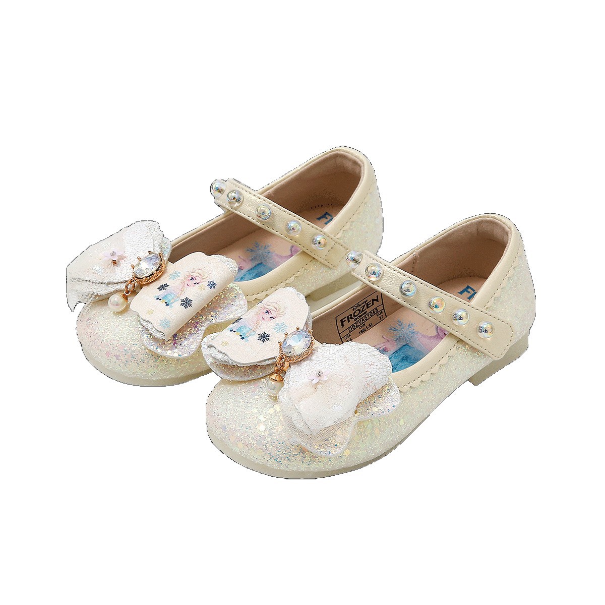 디즈니 디즈니 겨울왕국 엘사 프린세스 리본 크리스털 단화 여아용 스니커즈