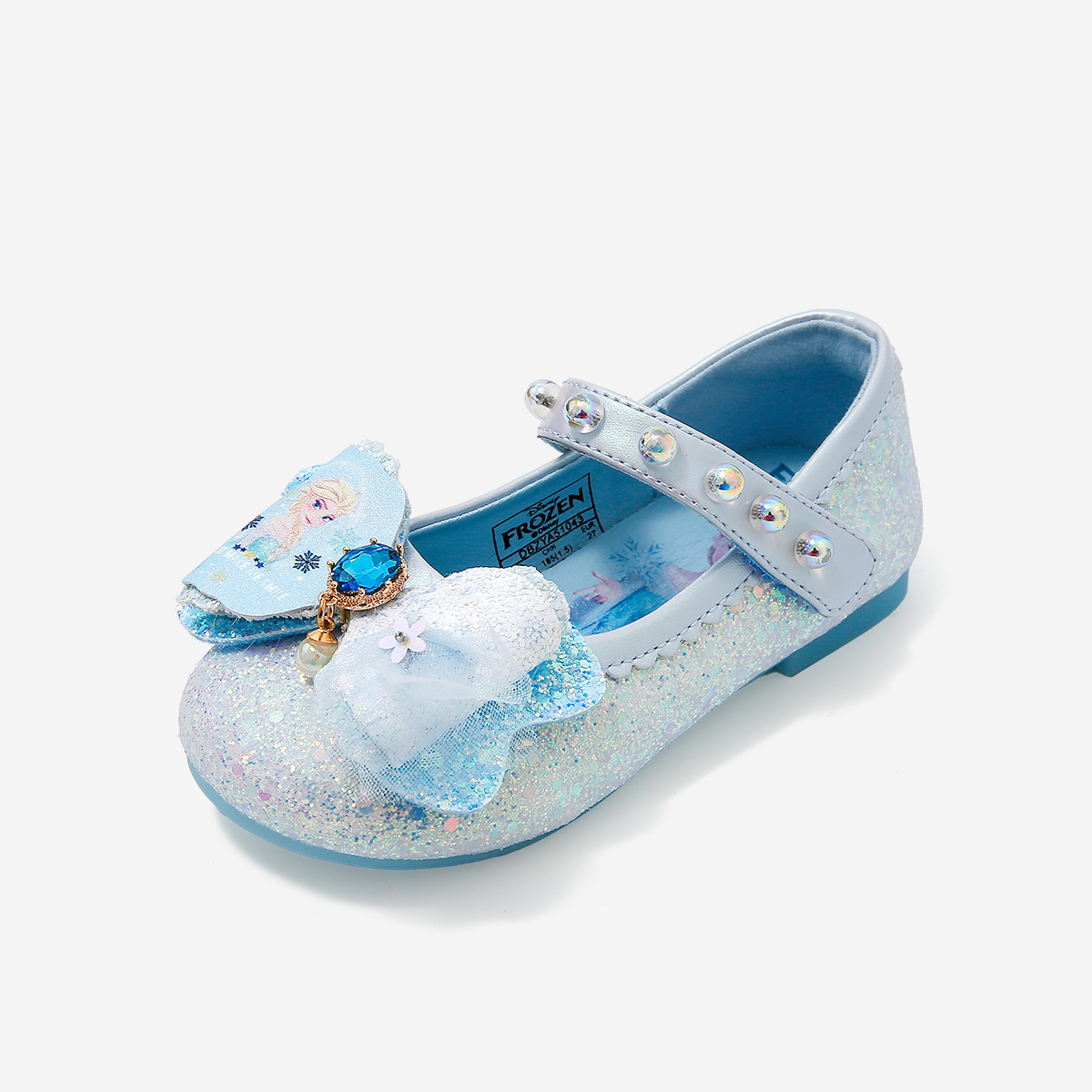 디즈니 디즈니 겨울왕국 엘사 프린세스 리본 크리스털 단화 여아용 스니커즈