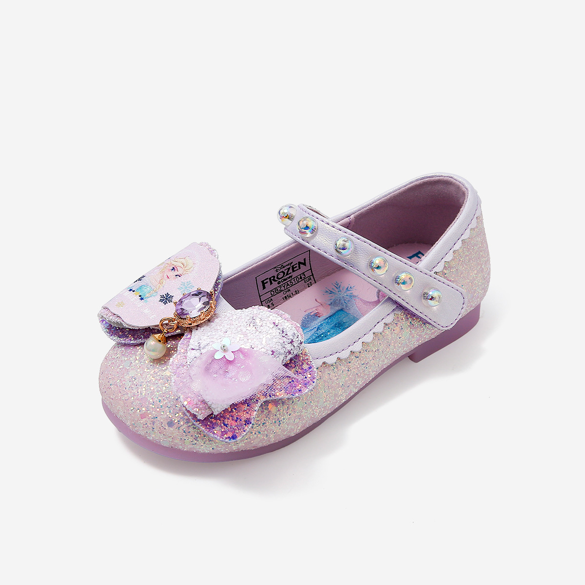 디즈니 디즈니 겨울왕국 엘사 프린세스 리본 크리스털 단화 여아용 스니커즈