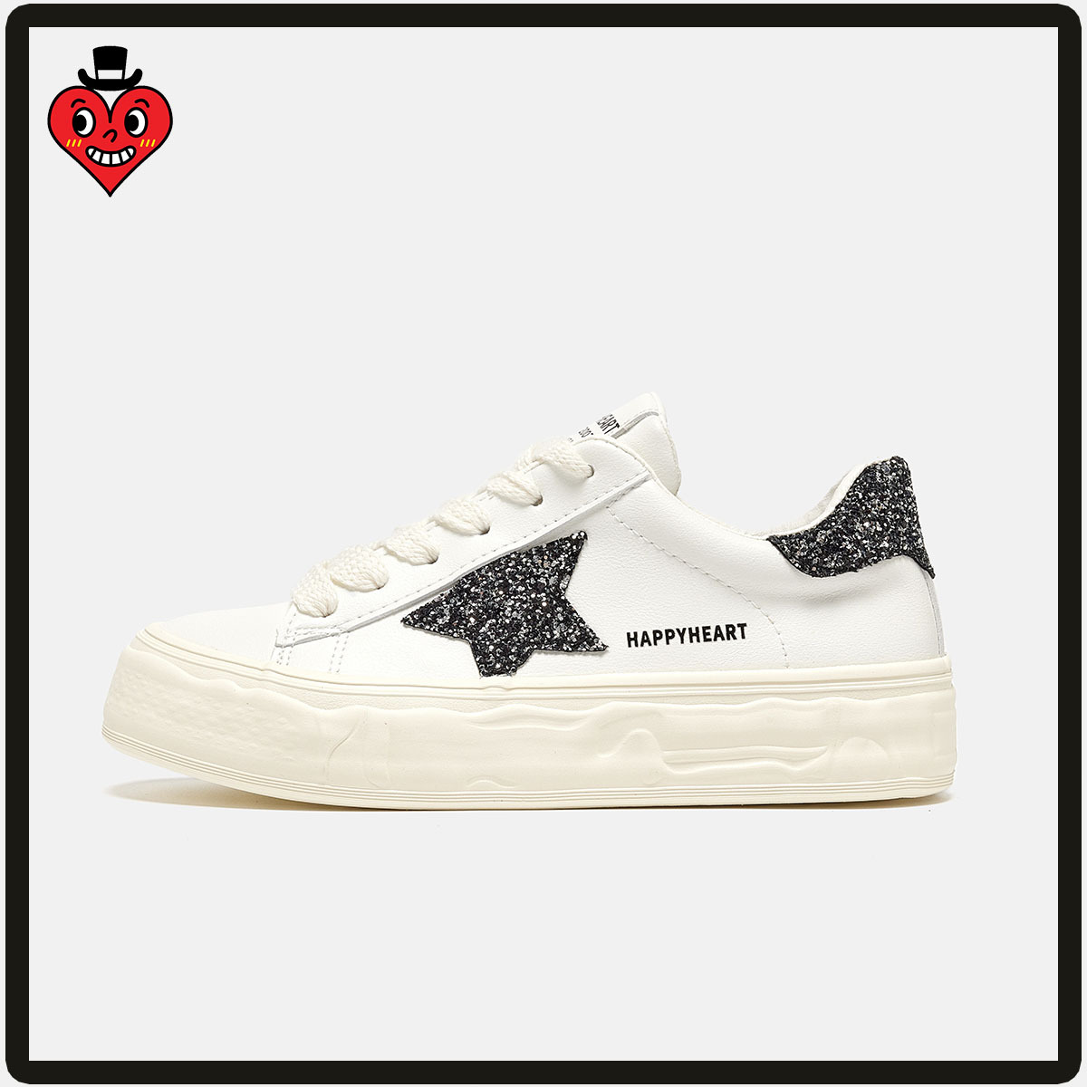 charles charles 화이트 하트 여성화 여름 신상품 캐주얼화 스포츠 캐주얼화