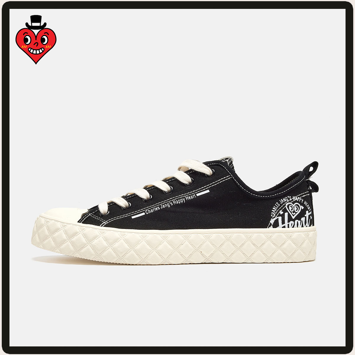 charles charles 도하트 커플 캔버스 슈즈 봄 굽 낮은 흰색 슈즈 세련된 여성용 스니커즈