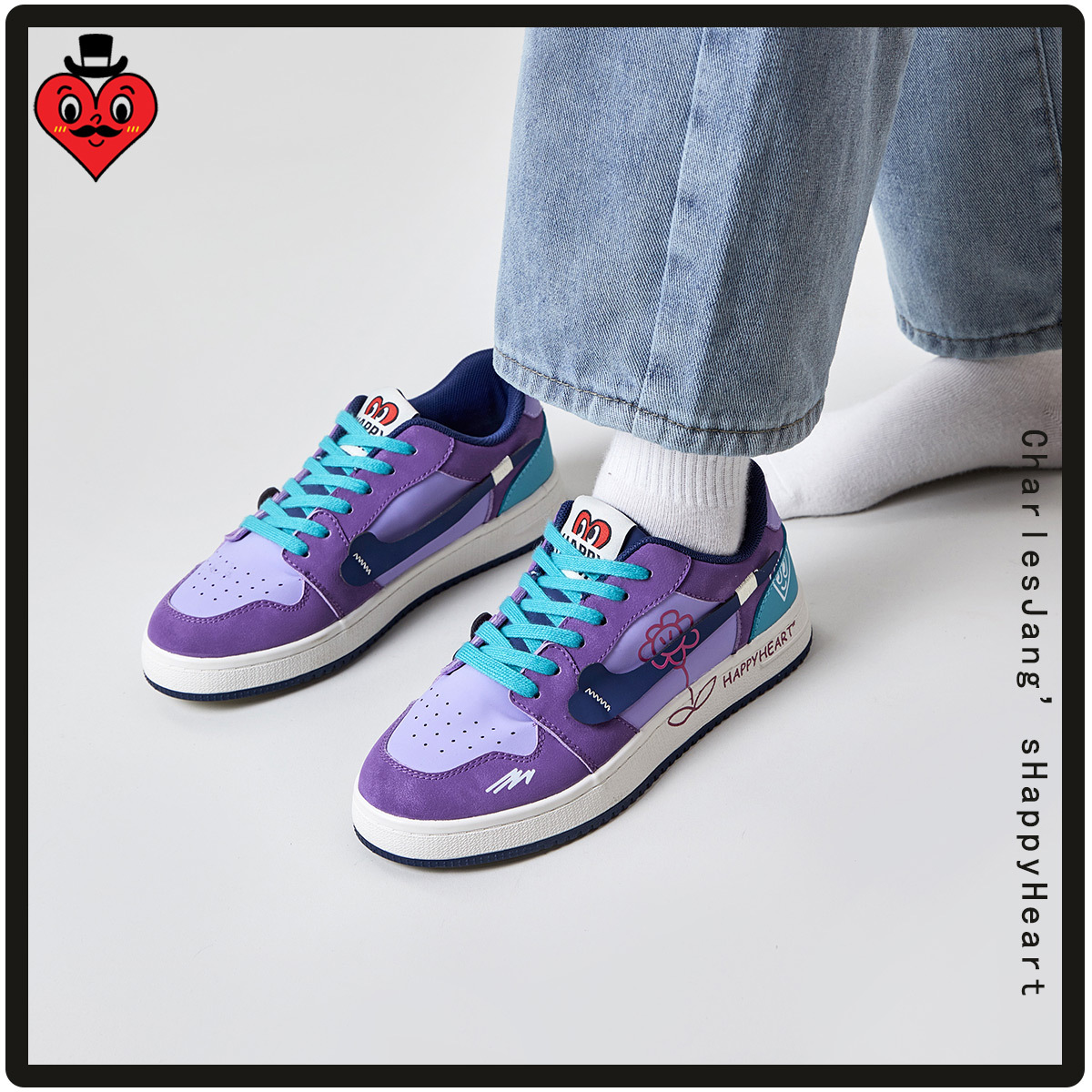 charles charles 도하트 여성용 로프 슈즈 캐주얼한 흰색 스니커즈 한국 여성용 캐주얼화