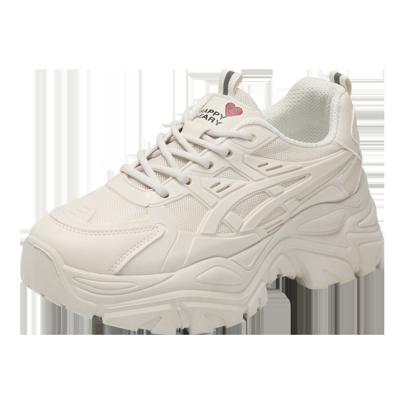 charles charles 복숭아하트 봄 & 가을 캐주얼 복고풍 와일드 스니커즈 할머니 신발 할머니 가을 아버지 신발