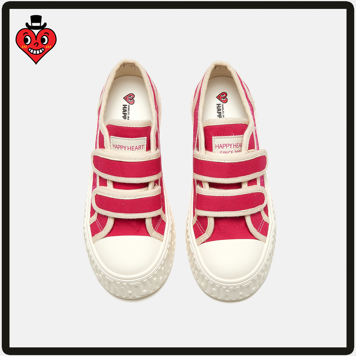 charles charles 캔버스 구두 통풍구 벨크로 구두 슬립온 아무거나