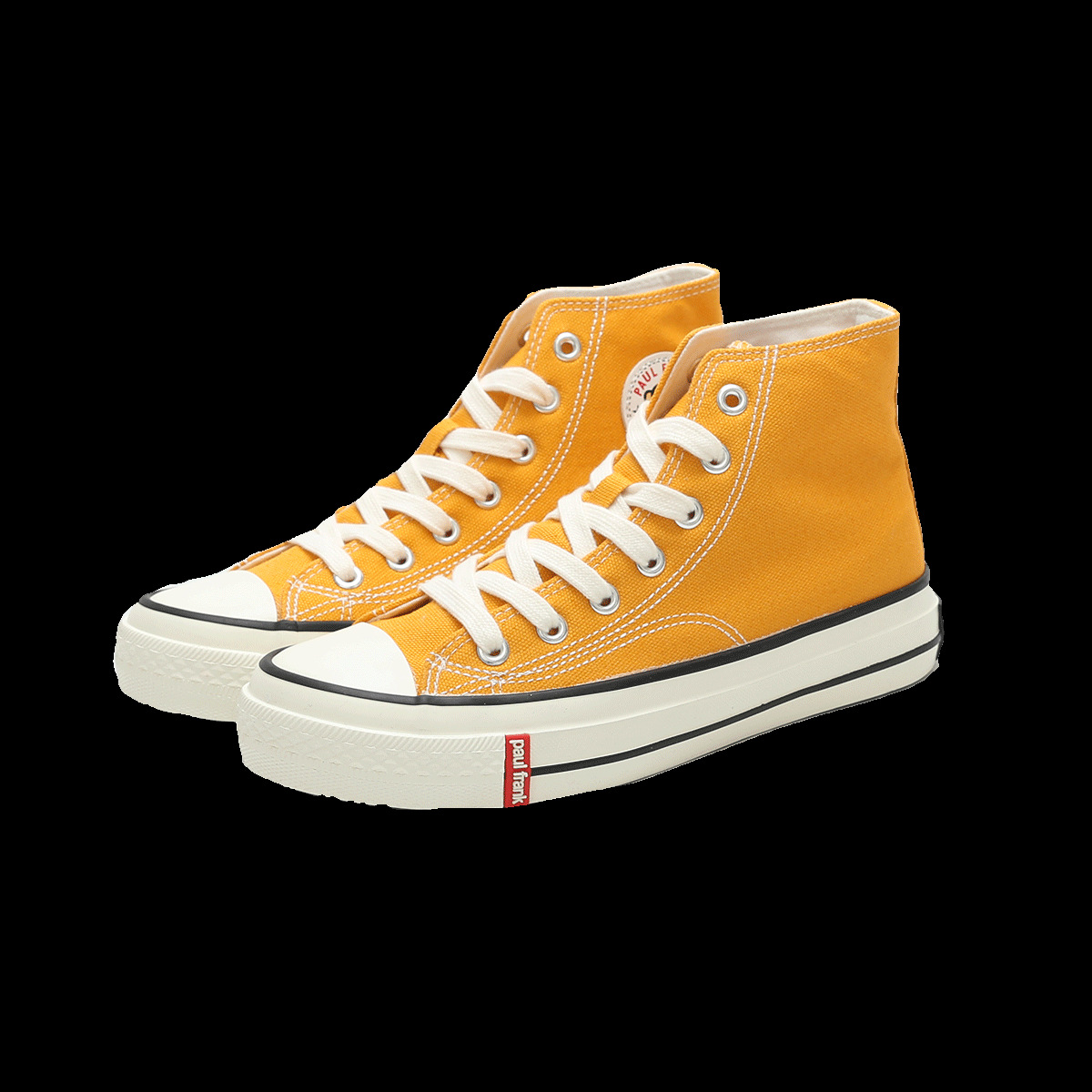 폴프랭크 원숭이 하이탑 스니커즈 여성용 블랙 스니커즈 어디에나 어울리는 세련된 봄여름 스니커즈