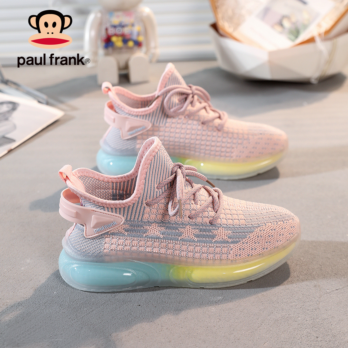 폴프랭크 원숭이 에어 코코넛 슈즈 가볍고 편안한 여성용 스포티한 스니커즈 슈즈