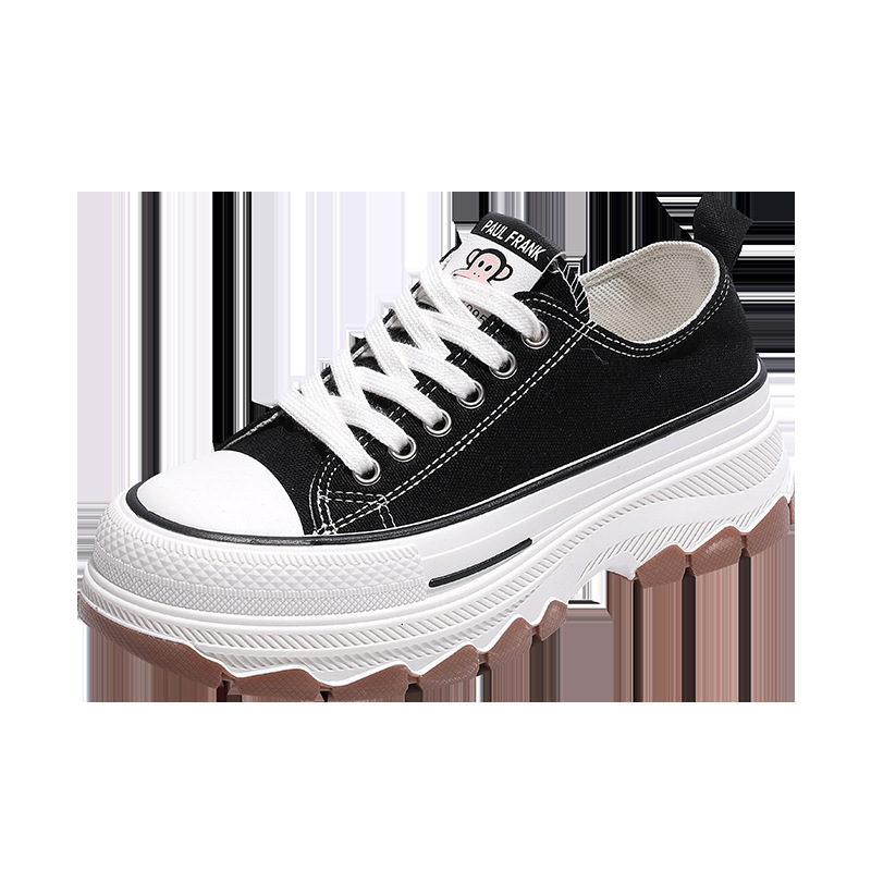 폴프랭크 원숭이 캔버스 슈즈 여성 캐주얼 슈즈 키높이 쿠키판