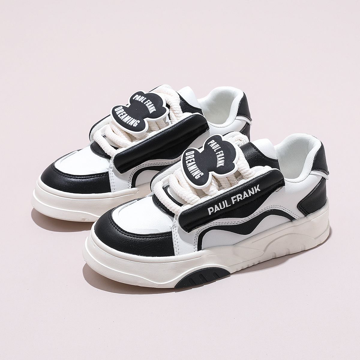 폴프랭크 몽키 스타일의 편안한 스니커즈 스쿨룩 키높이 캐주얼화