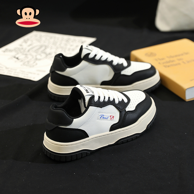폴프랭크 원숭이 로우 스니커즈 통굽 팬더색 스니커즈 어디에나 어울리는 편안한 스니커즈 복고풍