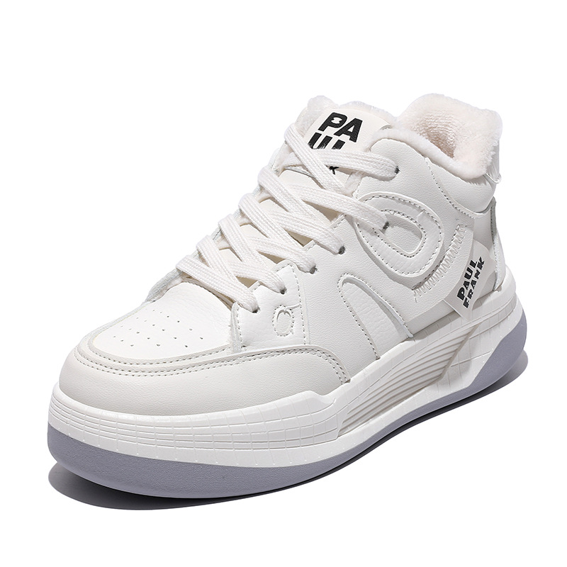 폴 프랭크 (paul frank) 원숭이 하이탑 남녀 구두 흑백 팬더 통굽 흰색 구두 모든 것을 ins 통기화