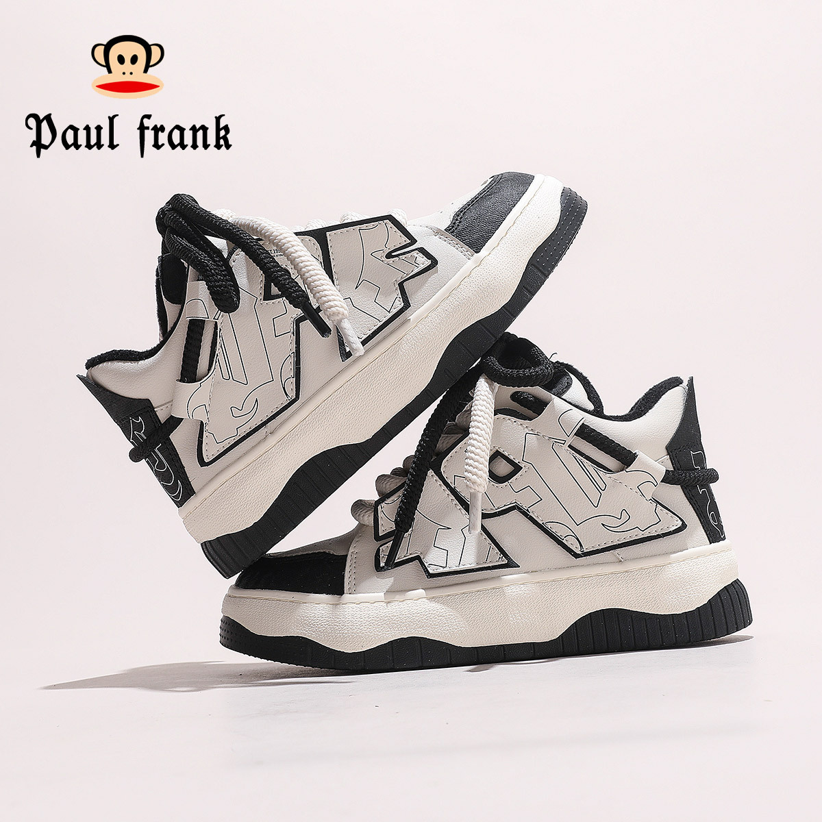 폴 프랭크 원숭이 남녀 구두 겨울 가을 겨울 어디에나 잘 어울리는 보온 빵 구두 하이탑 통굽 슈즈