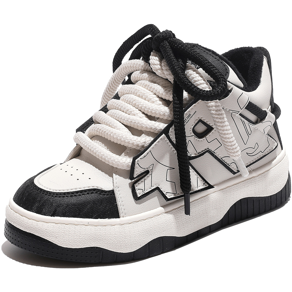 폴 프랭크 원숭이 남녀 구두 겨울 가을 겨울 어디에나 잘 어울리는 보온 빵 구두 하이탑 통굽 슈즈