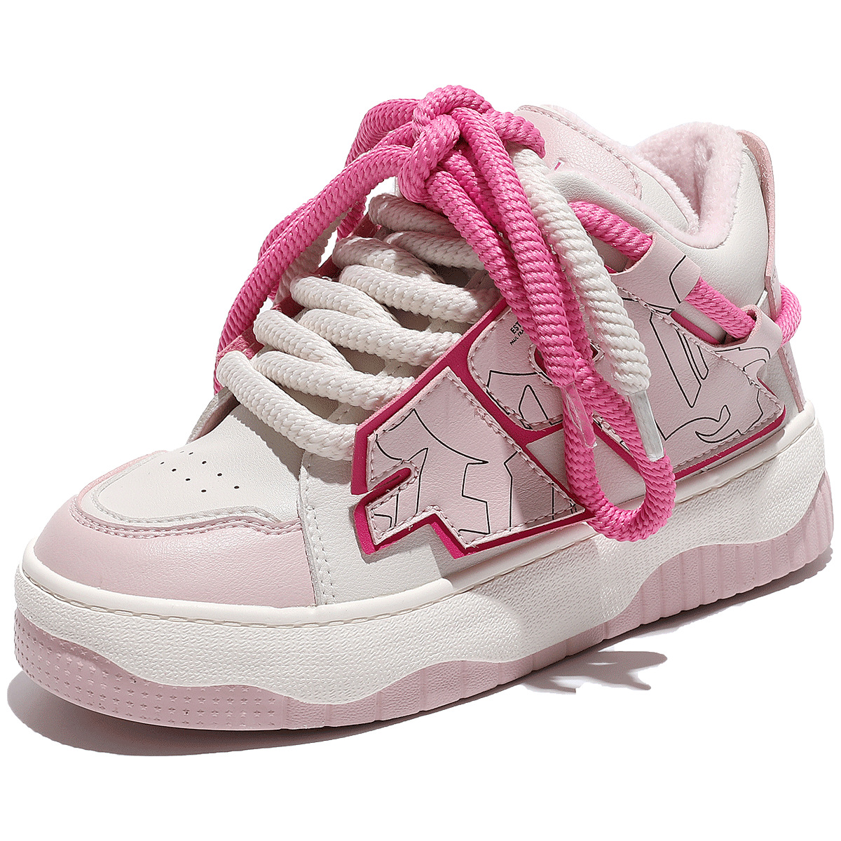 폴 프랭크 원숭이 남녀 구두 겨울 가을 겨울 어디에나 잘 어울리는 보온 빵 구두 하이탑 통굽 슈즈