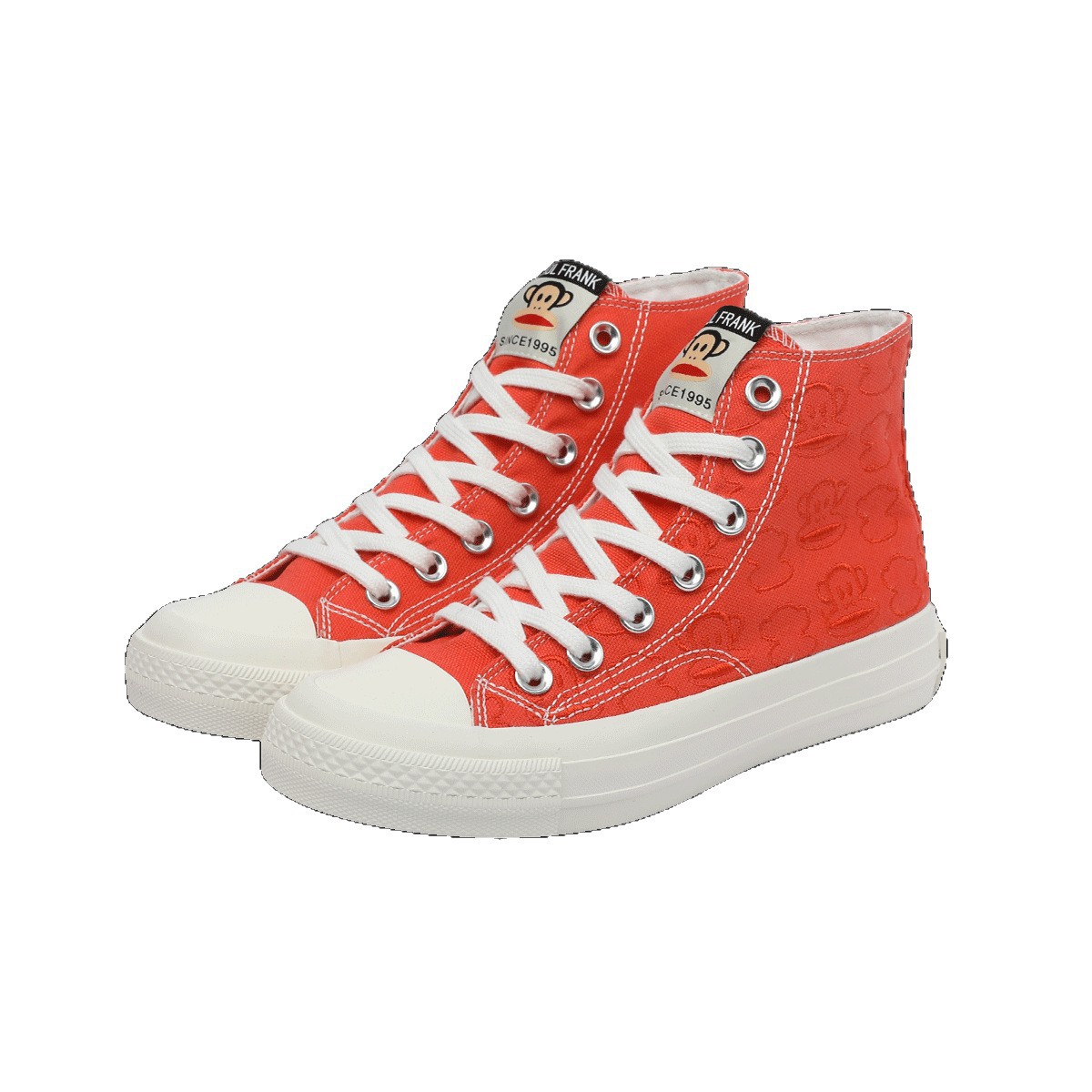 폴프랭크 몽키 슈즈 하이탑 캔버스 슈즈 캐주얼하고 편안한 여성용 스니커즈 여성용 단화