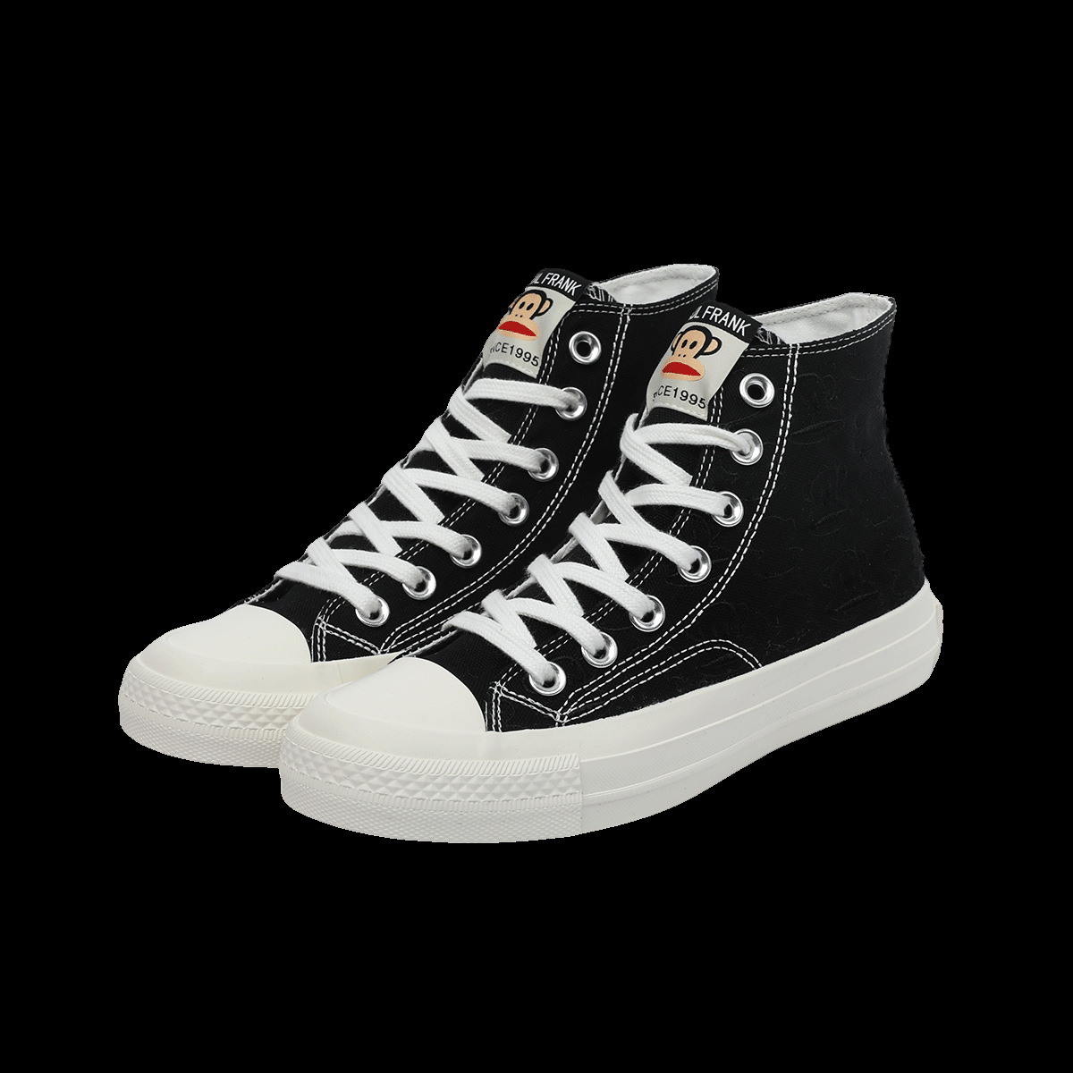 폴프랭크 몽키 슈즈 하이탑 캔버스 슈즈 캐주얼하고 편안한 여성용 스니커즈 여성용 단화