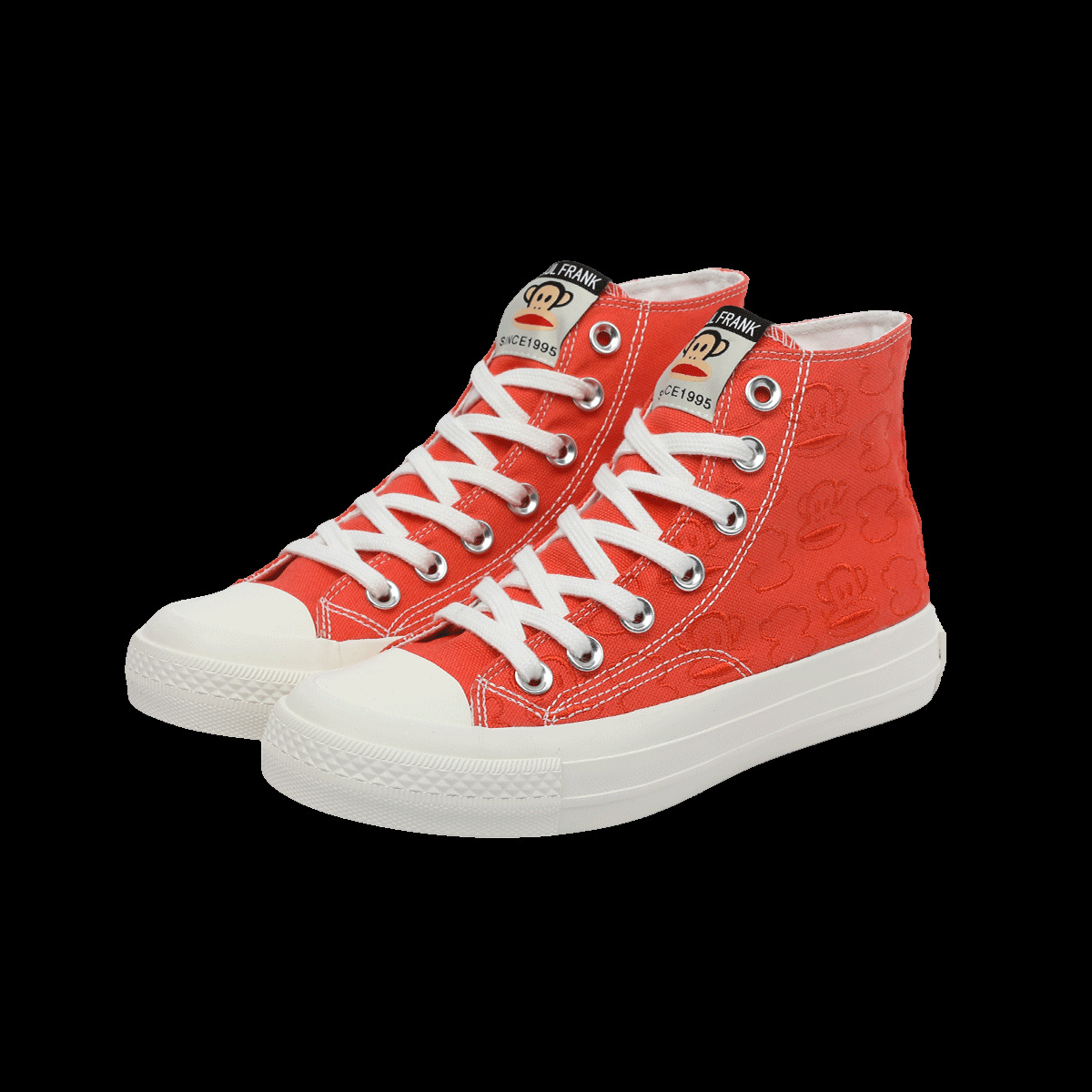 폴프랭크 몽키 슈즈 하이탑 캔버스 슈즈 캐주얼하고 편안한 여성용 스니커즈 여성용 단화