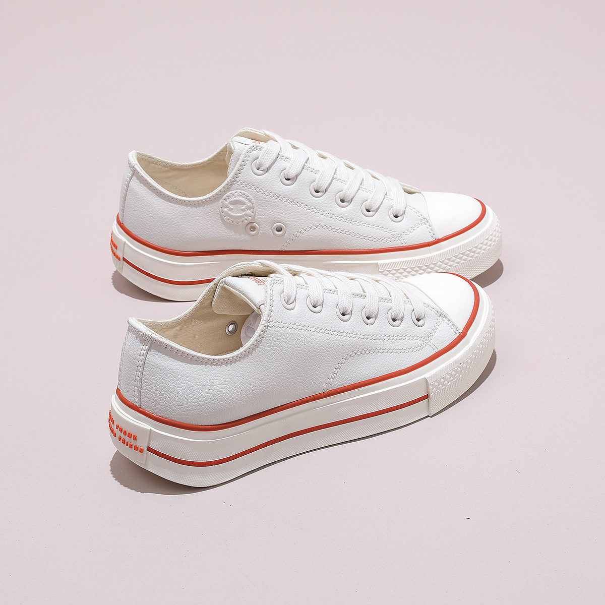 폴프랭크 몽키 슈즈 여성용 편안한 슈즈 남녀 전용 흰색 슈즈 클래식한 캐주얼화