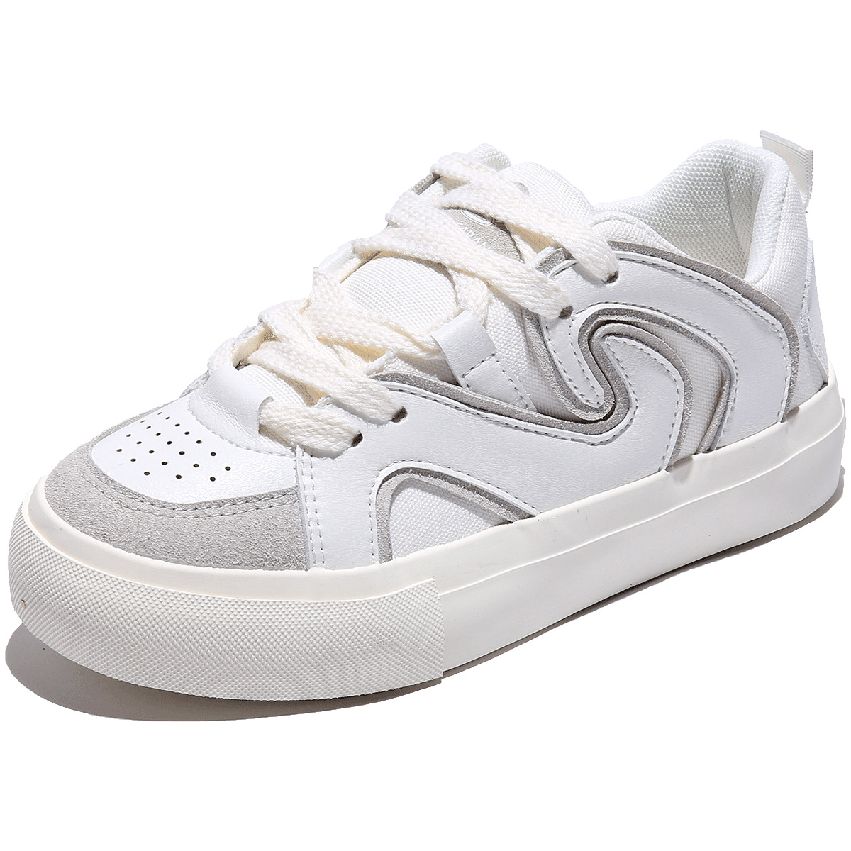 파울프랭크 (paulfrank) 뽀글뽀글한 흰색 구두 여성용 구두 어릿광대 스타일의 스포츠화 운동화