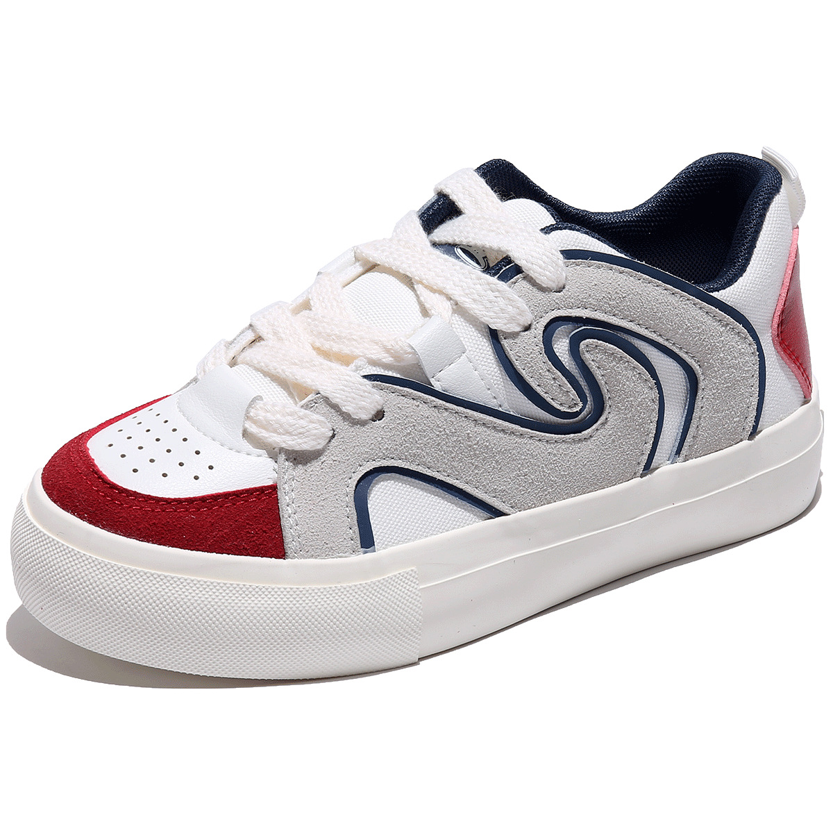 파울프랭크 (paulfrank) 뽀글뽀글한 흰색 구두 여성용 구두 어릿광대 스타일의 스포츠화 운동화