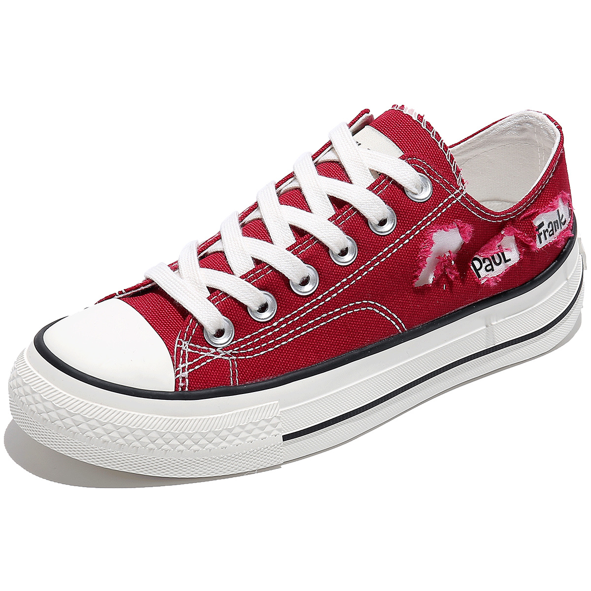 폴프랭크 팝코 캔버스 스니커즈 캐주얼 슈즈 고전적인 캔버스 화이트 슈즈