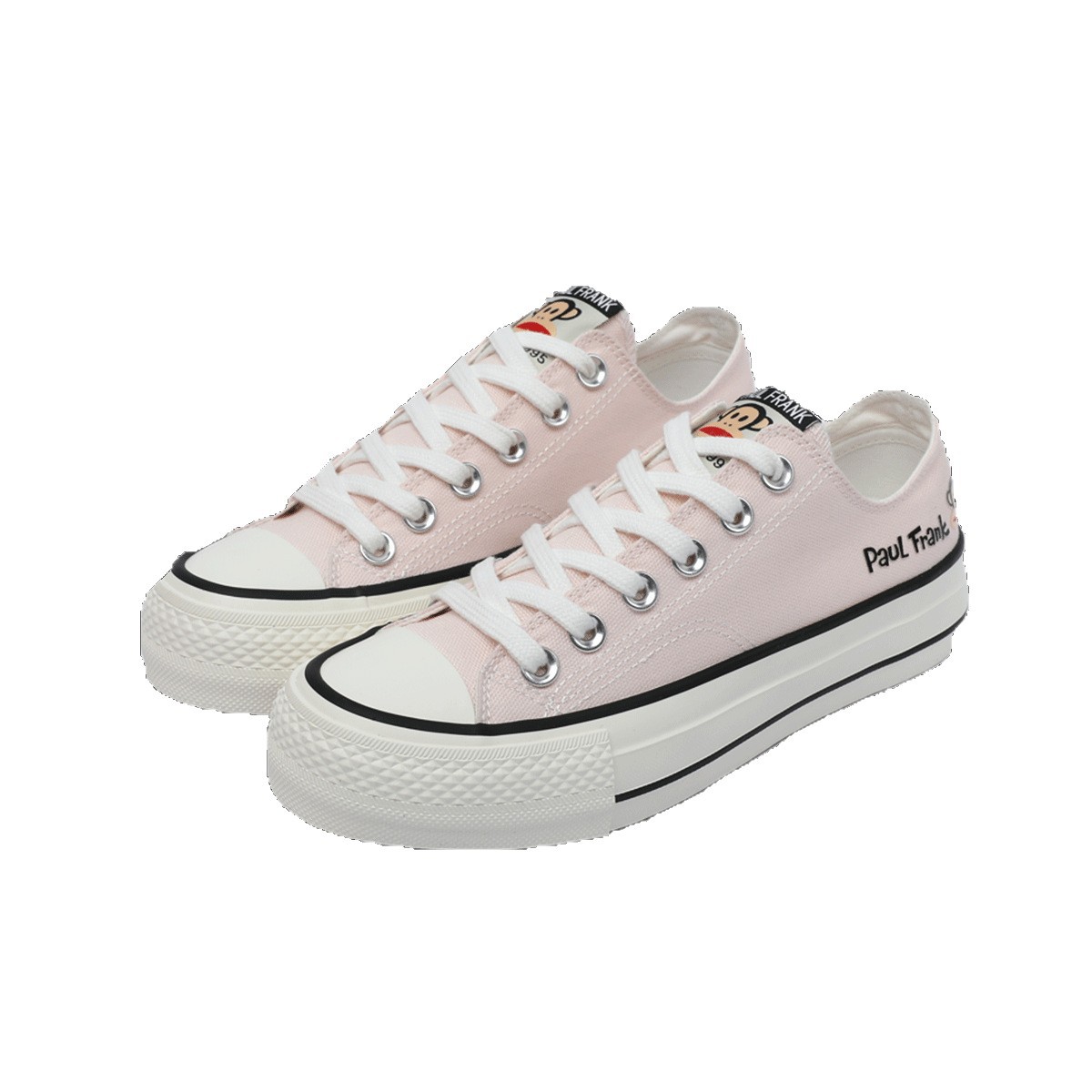 paulfrank 원숭이 고전적인 하이탑 캔버스 슈즈 여성용 스니커즈, 통굽과 흰색 스니커즈