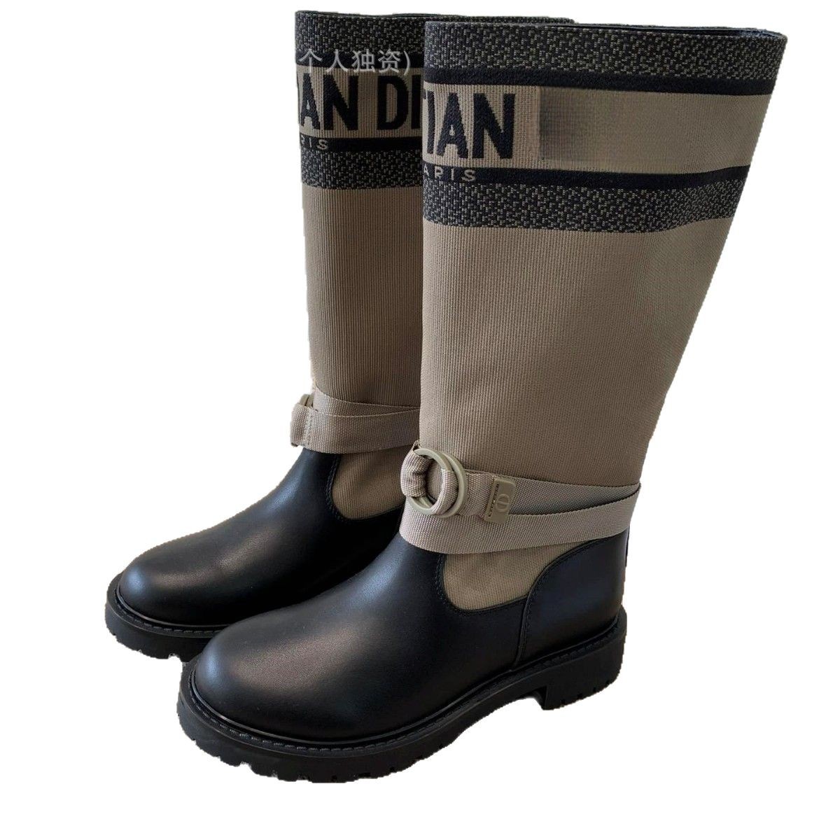 클래식 부츠 여성 가을 겨울 신상품 통통 굽 슬림부츠 소가죽 라이더 부츠 여성