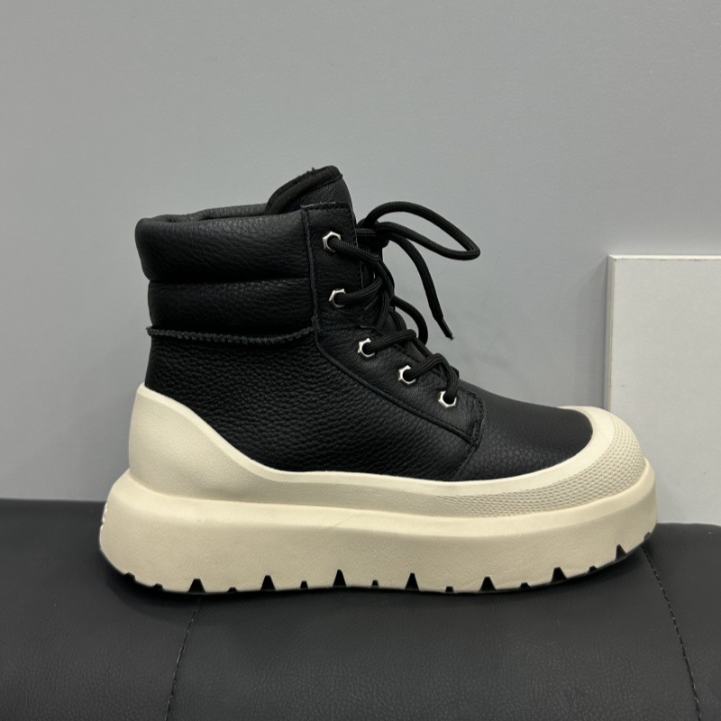 스노우 부츠 퍼 일체형 커플 부츠 보온성 두툼한 스트랩 탑 부츠 스니커즈 슈즈