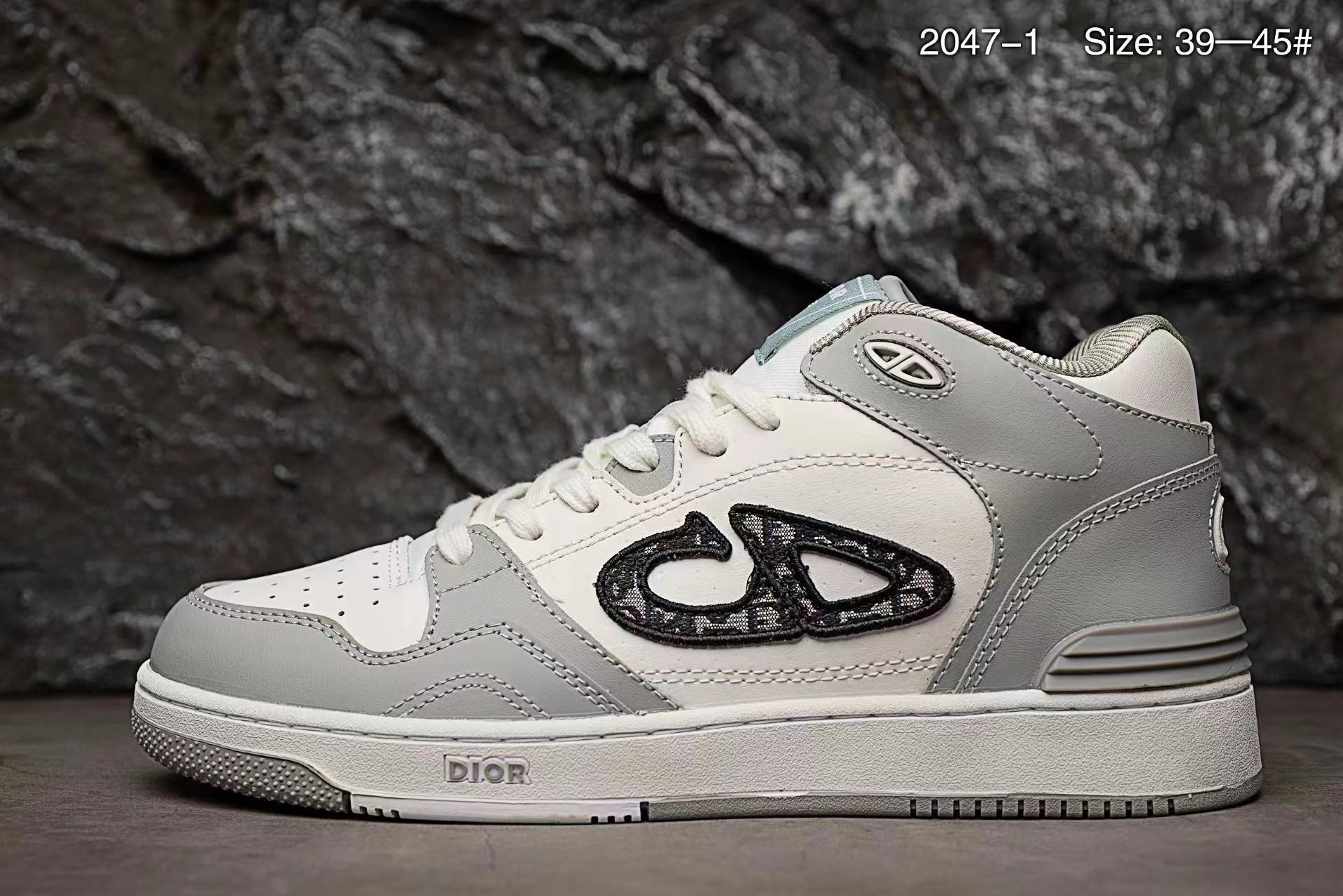 b57 레터링 스니커즈 남녀 커플 스타일 질의 가죽 슈즈 팬더 슈즈