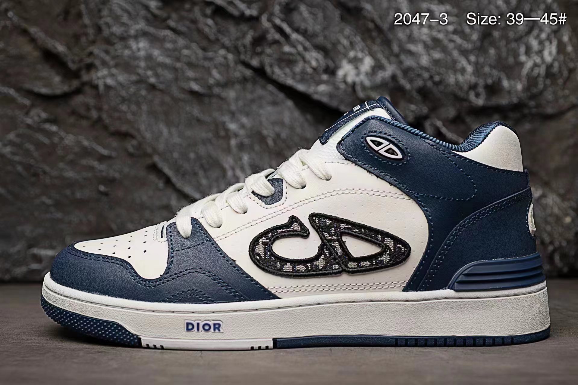 b57 레터링 스니커즈 남녀 커플 스타일 질의 가죽 슈즈 팬더 슈즈