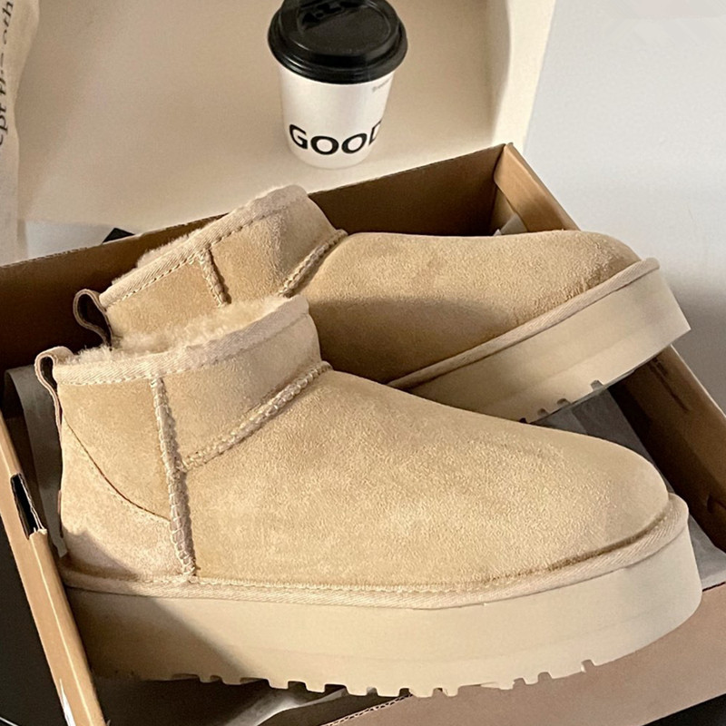 어그부츠 앵글 미니 양가죽 일체형 통솔 3 센티미터 미니