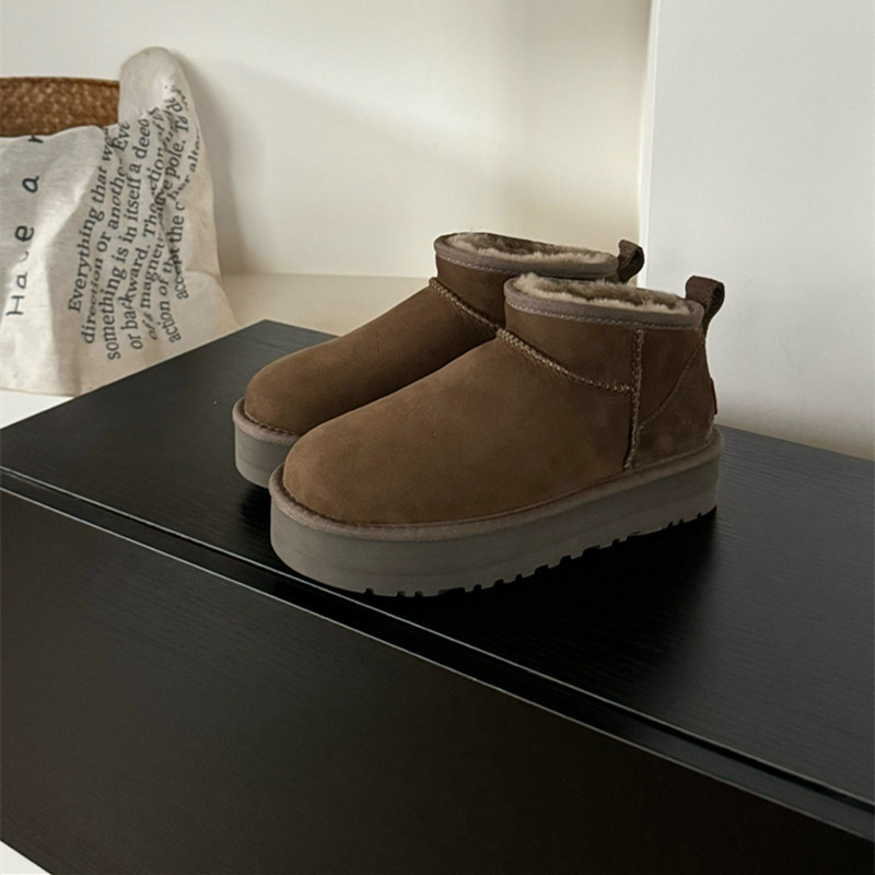 어그부츠 앵글 미니 양가죽 일체형 통솔 3 센티미터 미니