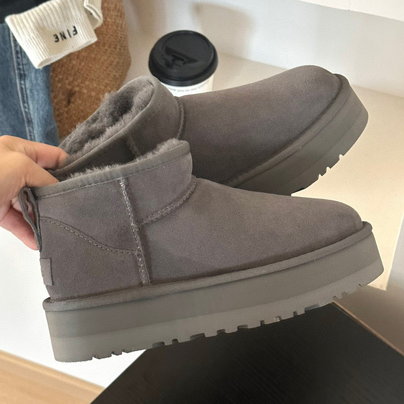 어그부츠 앵글 미니 양가죽 일체형 통솔 3 센티미터 미니