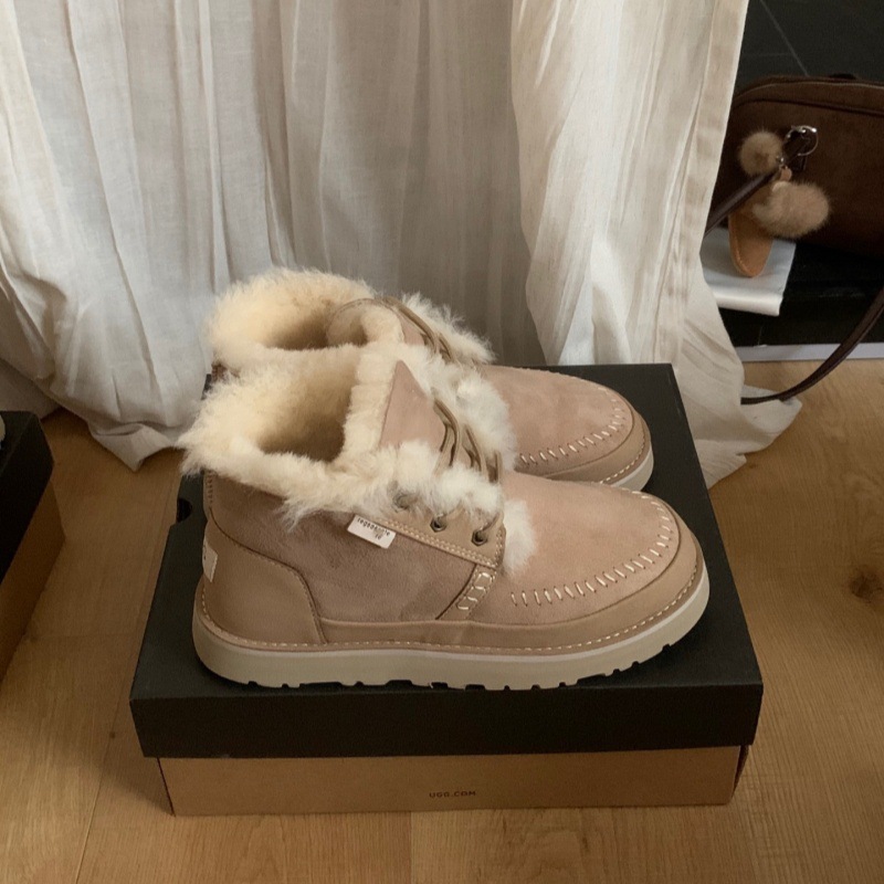 남성 겨울 스노 부츠 통솔 스트랩 양털 일체형 보온 패션 카고 부츠 통근 편안함 워커부츠