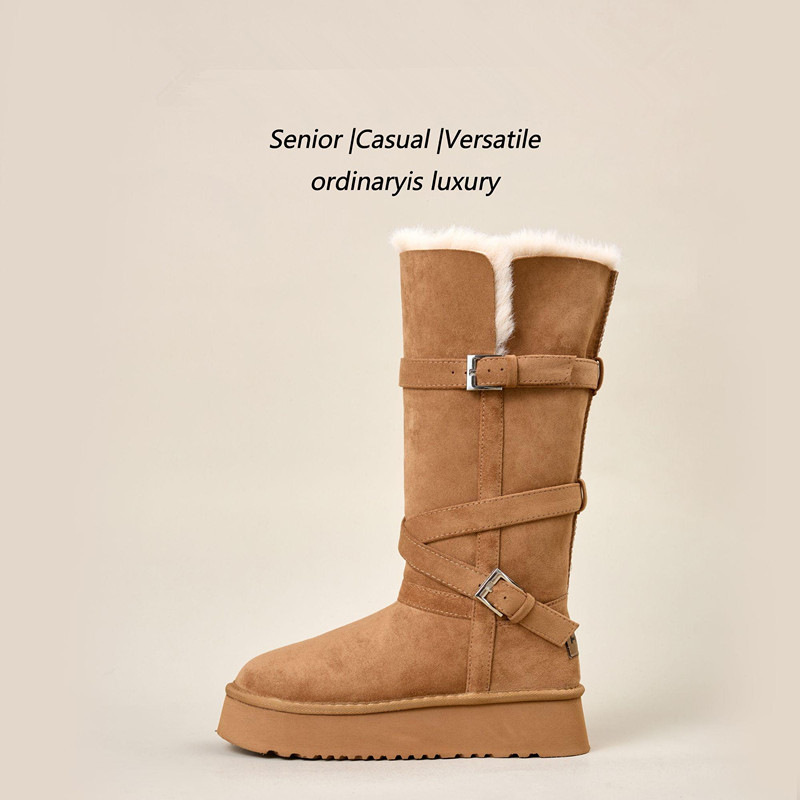 스노우 부츠 그레이 2025 겨울 신상품 통굽 키높이 기모 두툼한 통통 코튼 슈즈입니다