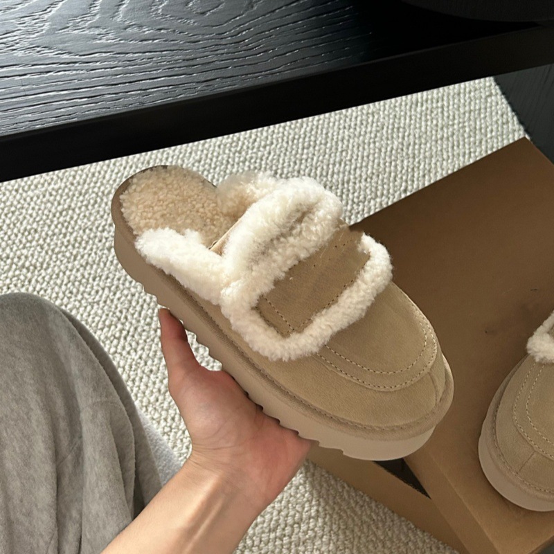 두꺼운 바닥 알파벳 털 일체털 끌림 두꺼운 바닥 3 센티미터 스노우 부츠 걸레