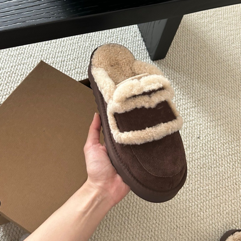 두꺼운 바닥 알파벳 털 일체털 끌림 두꺼운 바닥 3 센티미터 스노우 부츠 걸레