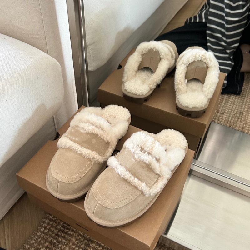 두꺼운 바닥 알파벳 털 일체털 끌림 두꺼운 바닥 3 센티미터 스노우 부츠 걸레