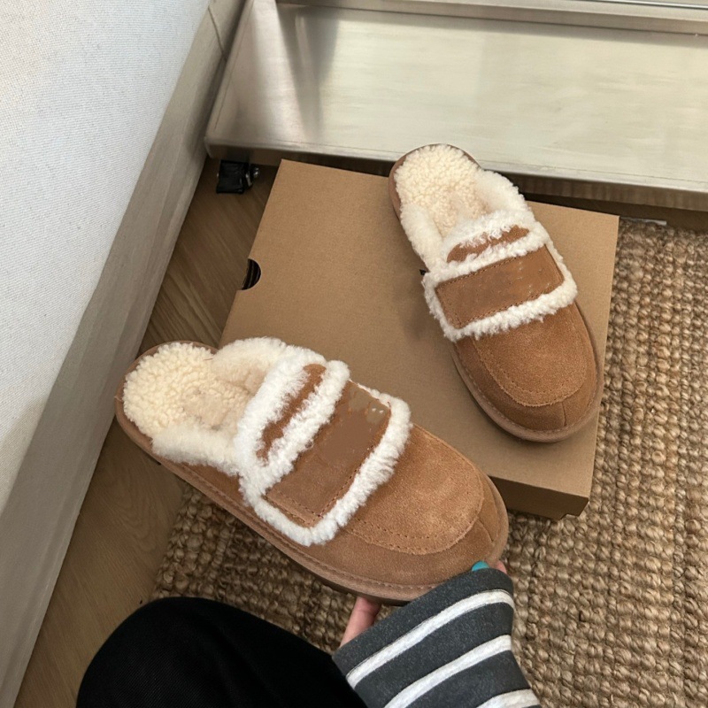 두꺼운 바닥 알파벳 털 일체털 끌림 두꺼운 바닥 3 센티미터 스노우 부츠 걸레