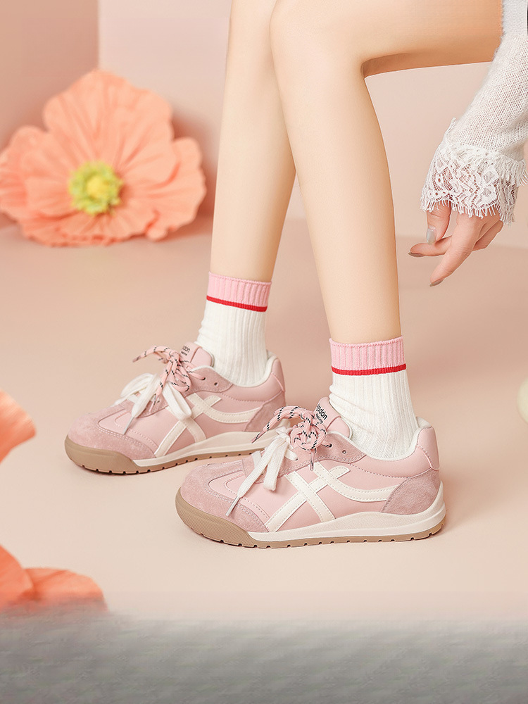 德训鞋 女 2025 新款 爆秋 冬 加绒 棉鞋 雪地靴 厚底 板鞋 运动鞋子