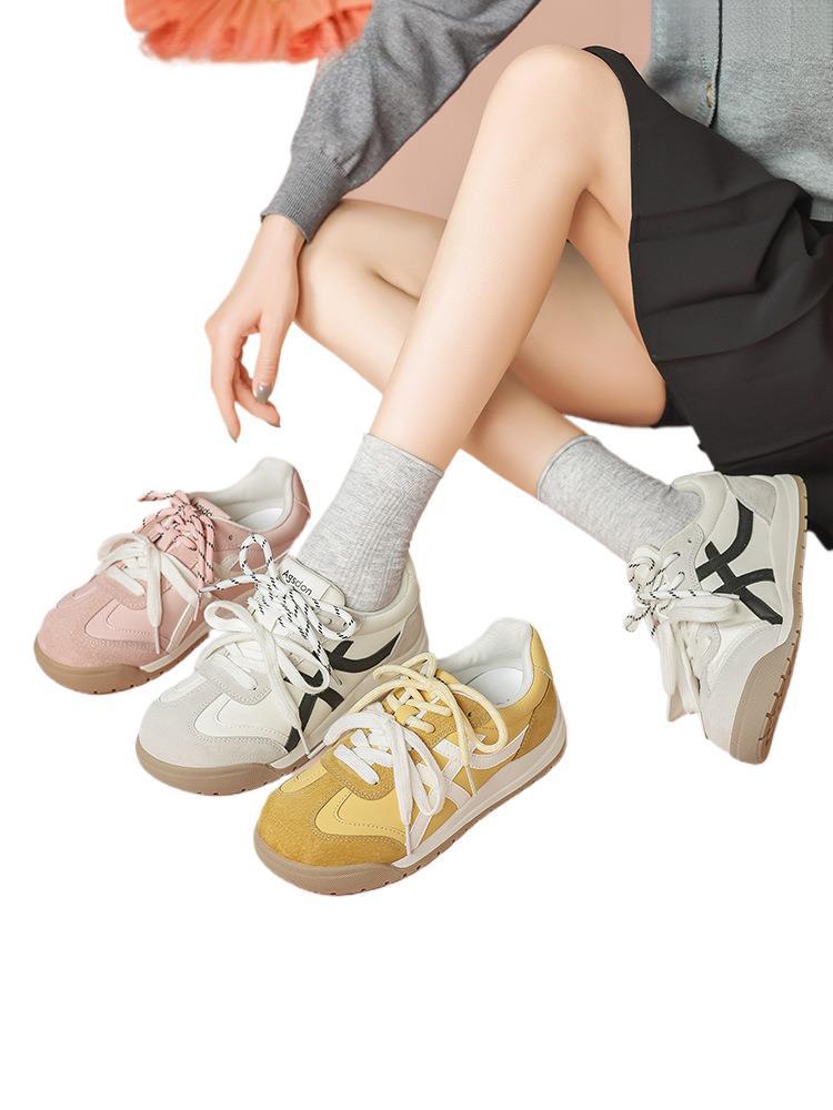 德训鞋 女 2025 新款 爆秋 冬 加绒 棉鞋 雪地靴 厚底 板鞋 运动鞋子