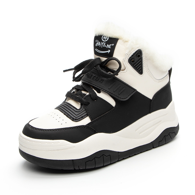 여성 솜스니커즈 2025 보온 코튼 겨울 신상품 기모 스니커즈