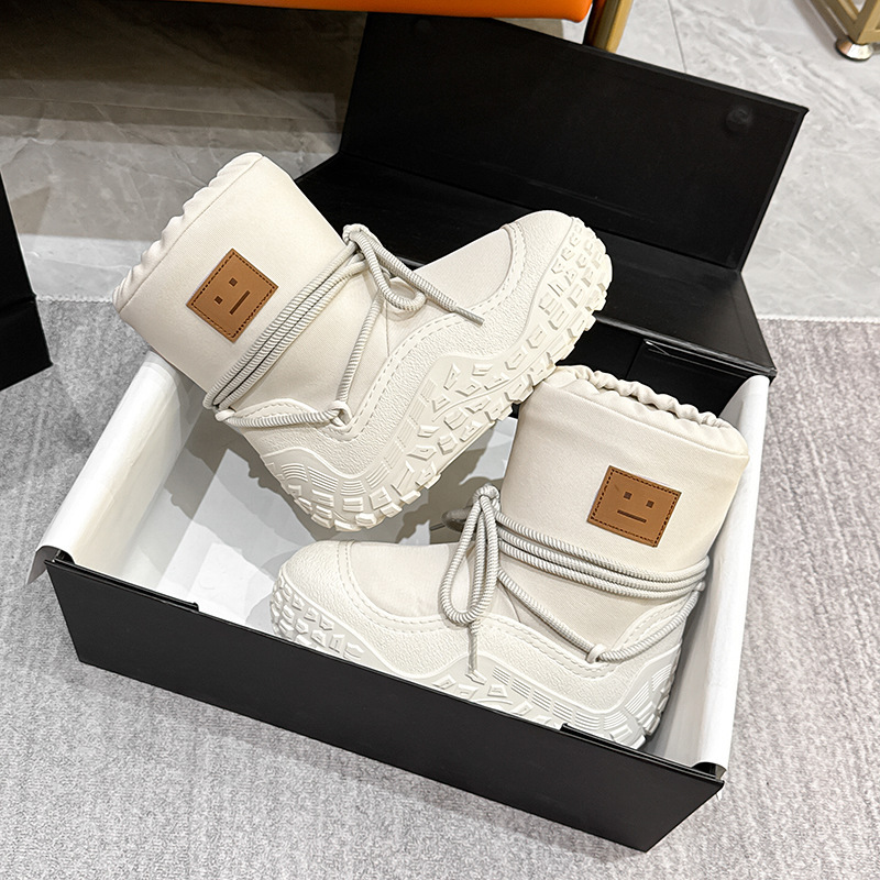 어글리 부츠 녀 2025 겨울 더욱 두툼한 보온 슈즈 커버 미끄럼 방지 부츠 방수면 부츠