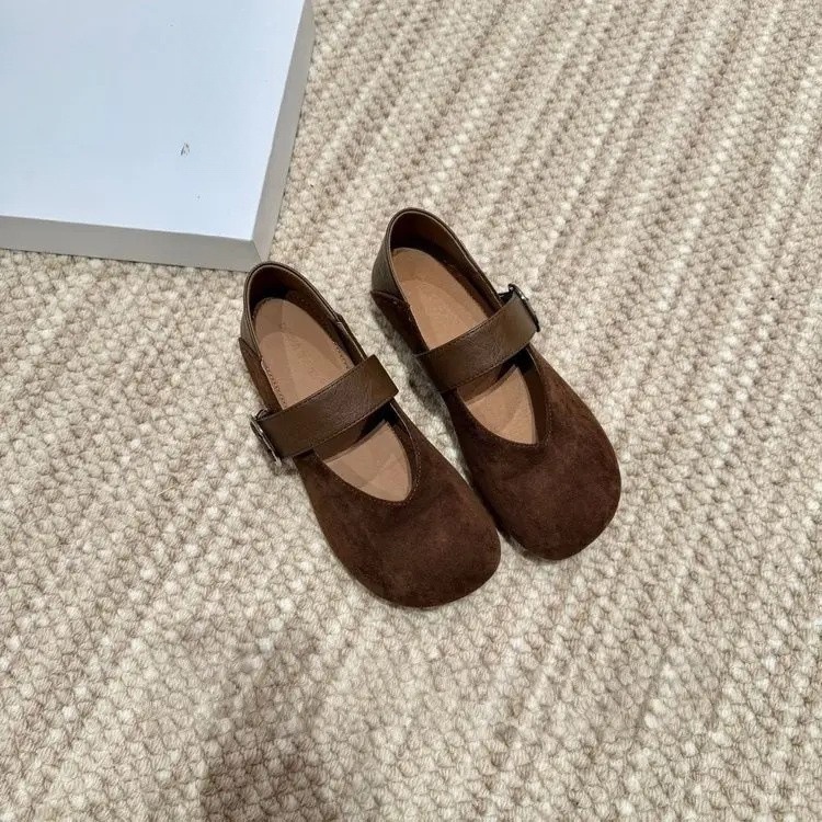 빈티지 호피 버켄슈즈 여성 펌프스 망고 토 단화 여성 스트랩 메리 제인 로퍼 발레 슈즈 가을