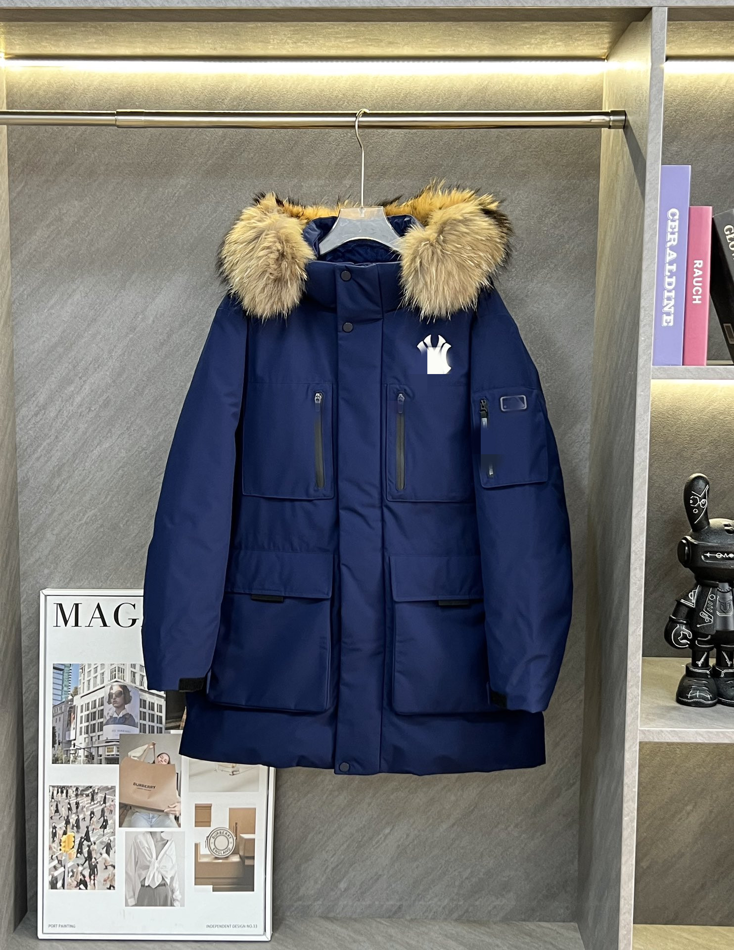 mlb 빅 퍼 커플 미디엄 기장 카고 패딩 5 색 루즈핏