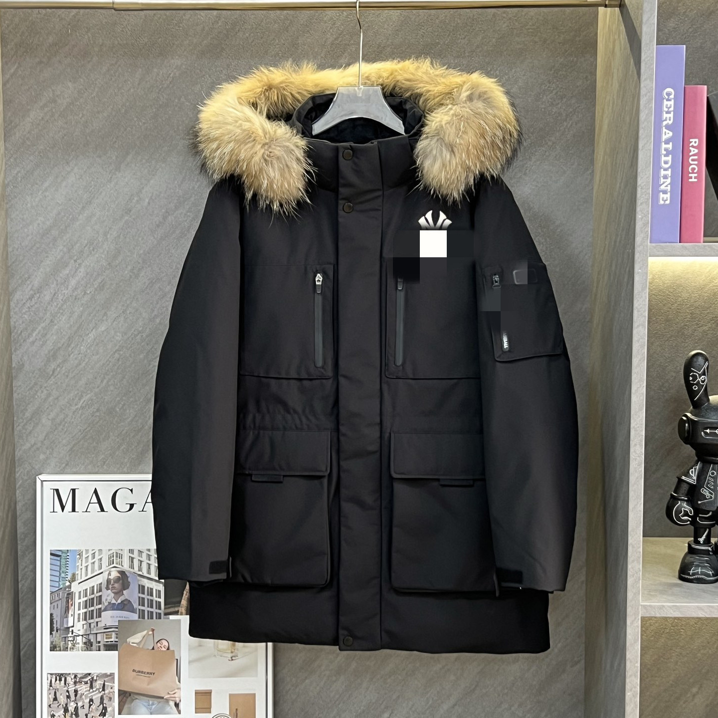 mlb 빅 퍼 커플 미디엄 기장 카고 패딩 5 색 루즈핏